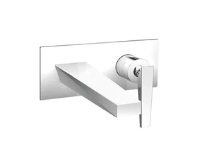 FRACTAL CRIFT258 - Wall-mounted washbasin mixer with plate _ CRISTINA Rubinetterie